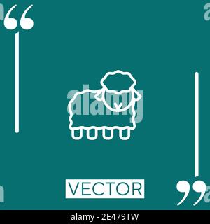 sheep vector icon Linear icon. Editable stroke line Stock Vector