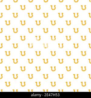 Horseshoe Seamless Pattern, Hand Drawn doodle background. Vector illustration. Stock Vector