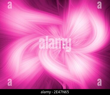 Pink nebula in deep space. Fractal design background Stock Photo
