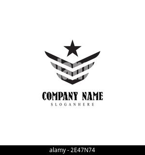Military Wave Logo Template vector symbol nature Stock Vector