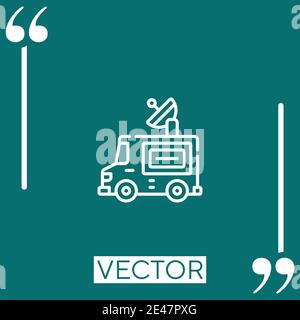 mobile unit vector icon Linear icon. Editable stroked line Stock Vector