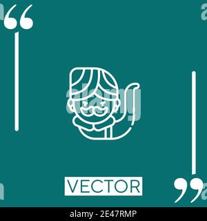 genie vector icon Linear icon. Editable stroked line Stock Vector