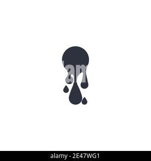 ink drop Vector icon design illustration template Stock Vector