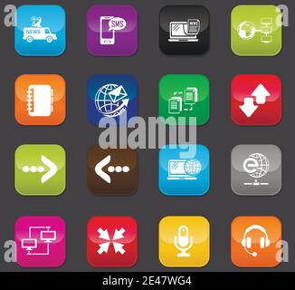 Communication icons set Stock Vector
