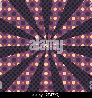 An abstract dot pattern burst shape background image. Stock Vector