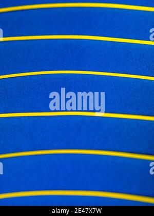 Abstract macro background made from blue and yellow paper Stock Photo