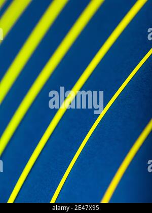 Abstract macro background made from blue and yellow paper Stock Photo