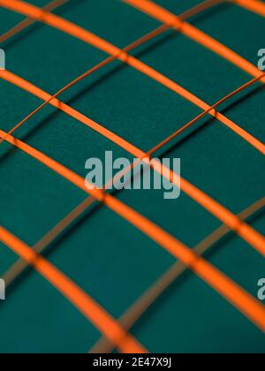 Abstract macro background made from blue and orange paper Stock Photo