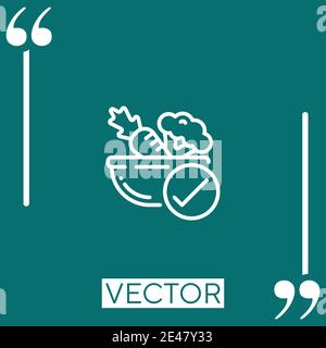 vegetables vector icon Linear icon. Editable stroke line Stock Vector