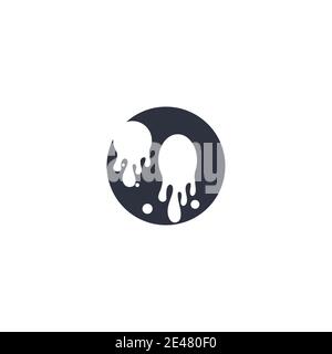 ink drop Vector icon design illustration template Stock Vector