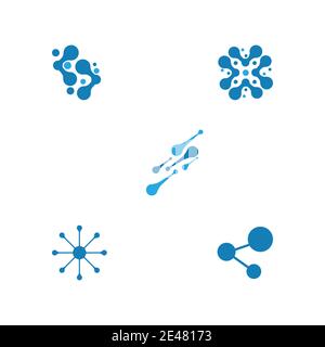 Set Molecule symbol logo template vector illustration design Stock Vector