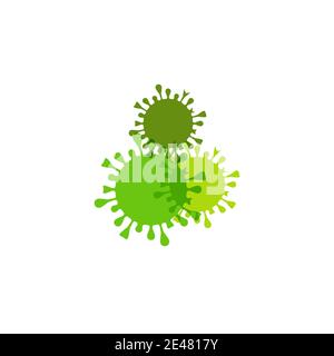 corona Virus vector illustration icon template design Stock Vector