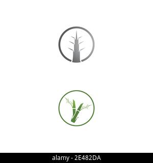 Bamboo Logo Template vector icon illustration design Stock Vector