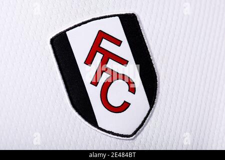 Close Up Of Fulham Fc Badge Stock Photo Alamy