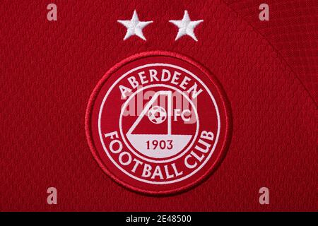 Close up of Aberdeen FC Badge Stock Photo