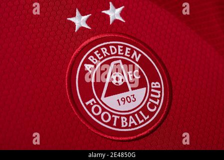 Close up of Aberdeen FC Badge Stock Photo