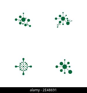 Set Molecule symbol logo template vector illustration design Stock Vector