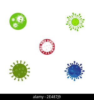corona Virus vector illustration icon template design Stock Vector