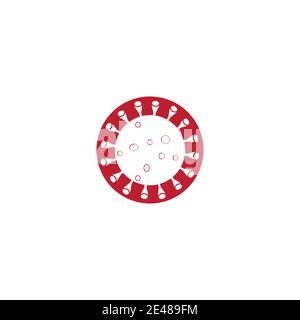corona Virus vector illustration icon template design Stock Vector