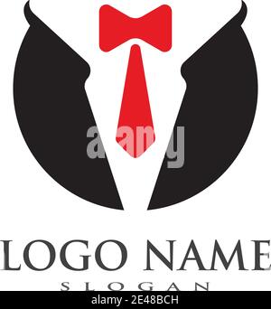 Tuxedo logo vector template ilustration Stock Vector