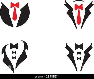 Tuxedo logo vector template ilustration Stock Vector