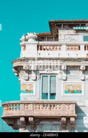 The Hotel Imperiale is a typical Art Nouveau or Liberty style building in Viareggio, Tuscany, Italy. Stock Photo