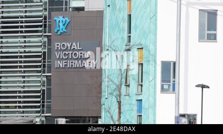 Main Entrance of the NHS Royal Victoria Infirmary RVI Hospital in ...