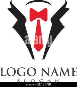 Tuxedo logo vector template ilustration Stock Vector