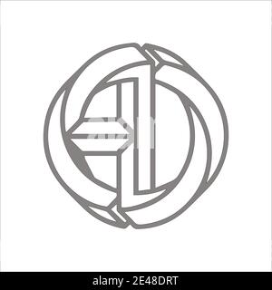AD letter logo design monogram icon logo symbol vector Stock Vector