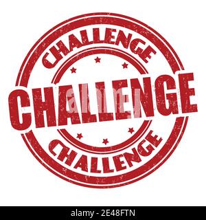 Challenge grunge rubber stamp on white background, vector illustration Stock Vector