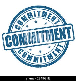 Commitment grunge rubber stamp on white background, vector illustration Stock Vector