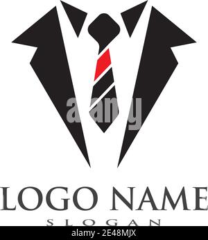 Tuxedo logo vector template ilustration Stock Vector