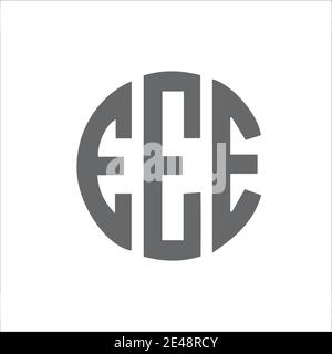 Set of letter circle monogram Stock Vector