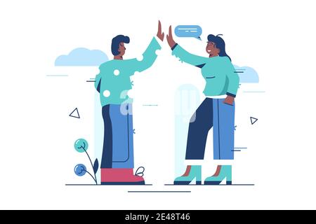 High five gesture Stock Vector