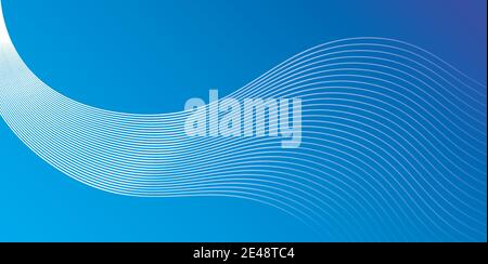 Wave abstract background - blue Stock Vector