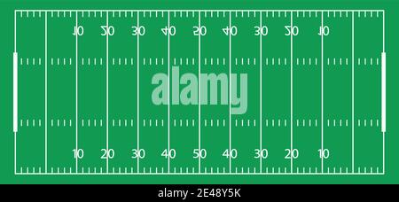 American football field or soccer field green Stock Vector