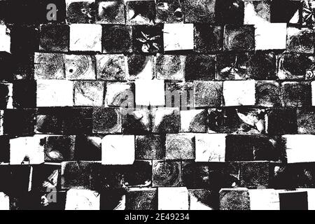 Distress Sliced Log Texture Stock Vector