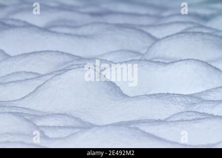 Abstract white snow forms and shapes pattern Stock Photo