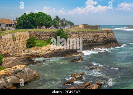 The ancient bastion of Galle Fort in the Southern Province of Sri Lanka. Stock Photo