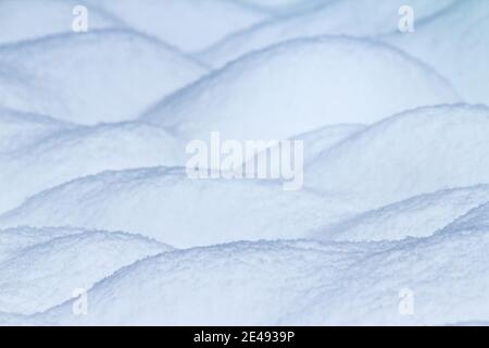 Abstract white snow forms and shapes pattern Stock Photo