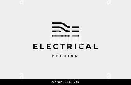 Letter E Electrical Circuit Logo vector Design Illustration Stock Photo