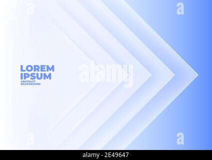 Abstract angle arrow overlap blue background with space for text and message. Stock Vector