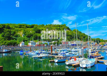 Dover Marina, one of the best known marinas on the South Coast is incredibly convenient for cross-Channel sailing.Harbour House, Marine Parade, Dover Stock Photo