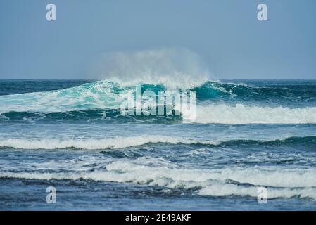 Huge wave in the Atlantic Ocean, Fuerteventura, Canary Islands, Spain Stock Photo