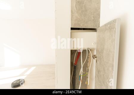 Installation Transformer Temperature Control Box. Stock Photo