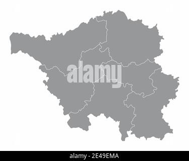 Saarland districts map Stock Vector