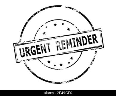 Rubber stamp with text urgent reminder inside, vector illustration Stock Photo