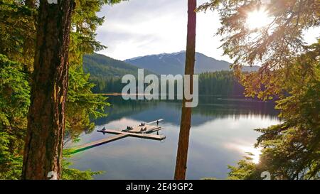 Lost Lake near Whistler, British Columbia. Canada Stock Photo