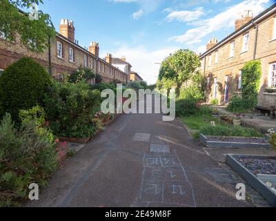 Spencer Street, Victorian Railway Terraced Cottages Stock Photo