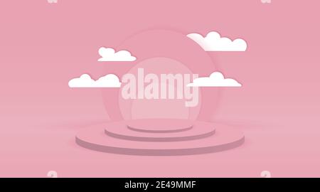 3D background vector rendering. podium design illustration. product display stand. Templates for design, presentation, advertising, etc. Stock Vector